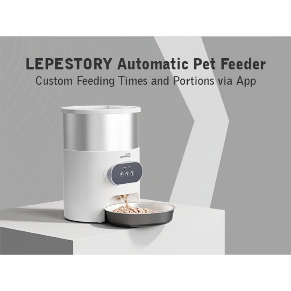 3L Stainless Steel Smart Dog Feeder WiFi Controlled Pet Feeding Machine Timed and Quantitative