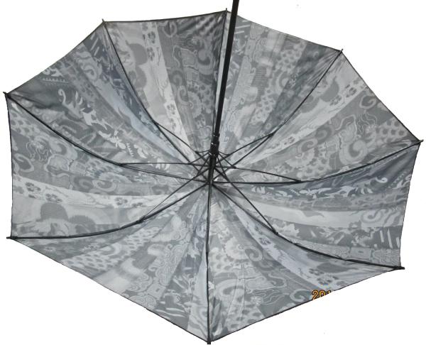 Heat transfer umbrellas of double canopy
