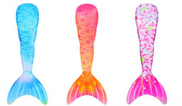 Stretchable Childrens Mermaid Tails , Toddler Mermaid Tail For 3 - 14 Year Old