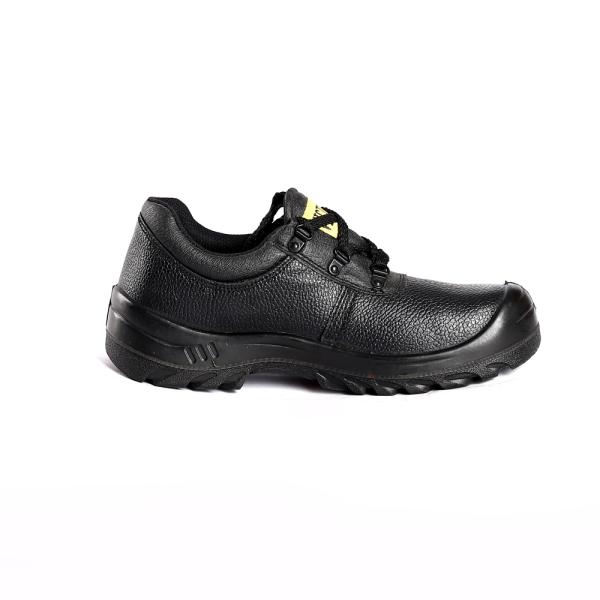 Upper Nylon Tongue EVA Insole Brand Comfortable Steel Toe Shoes Lace Up Basic Embossed Cow Leather