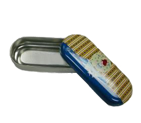 CMYK PMS Printing Oval Tinplate Pen Box 160x65x30Hmm