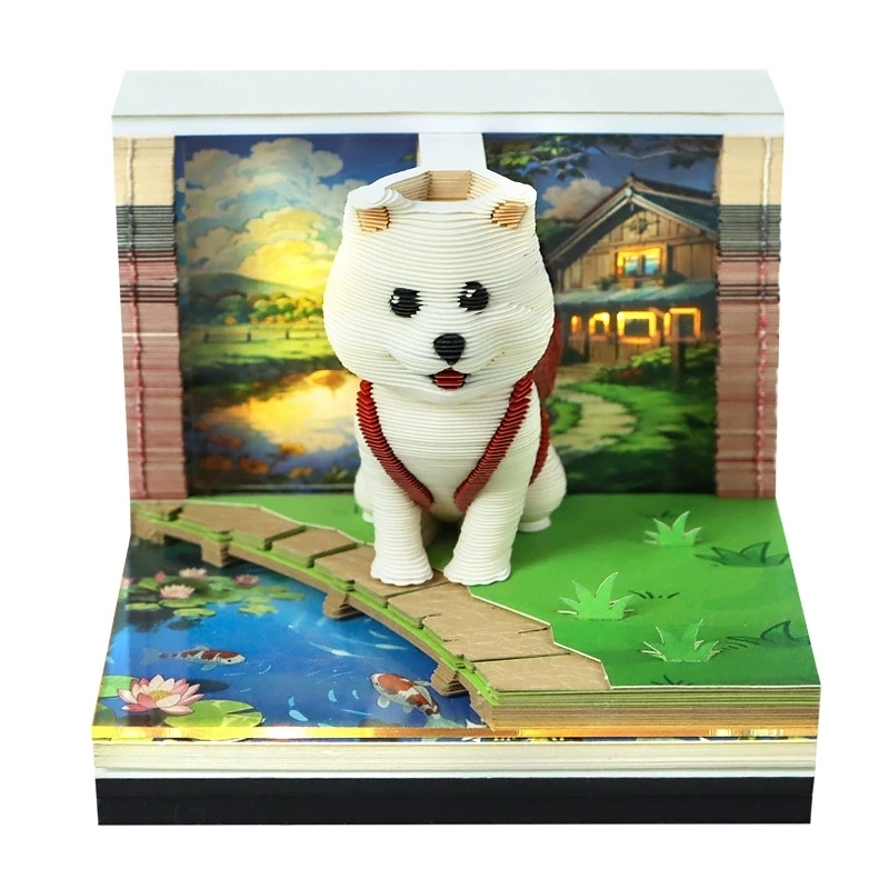 Tear-Away 3D Paper Carving Art Calendar With LED Lights For Desk Decor