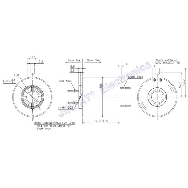 Внутренний диаметр 25.4mm через снабжение жилищем сплава алюминия кольца выскальзывания скважины