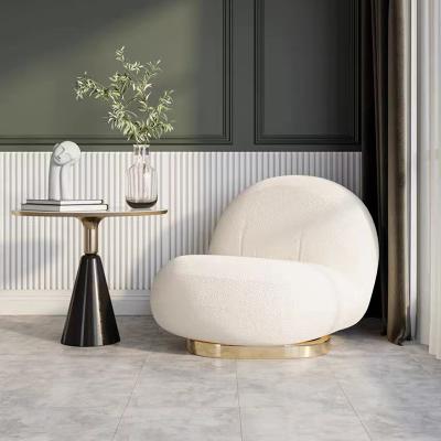 Lamb Velvet Lazy Floor Sofa Chair Chubby Lounge Chair  Unique  Comfortable