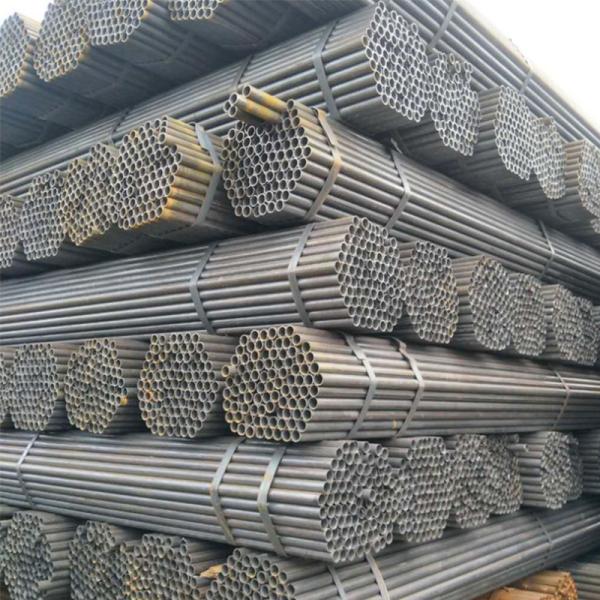 Round Welded Steel Pipes Black Painted Boiler Pipe Non Oiled