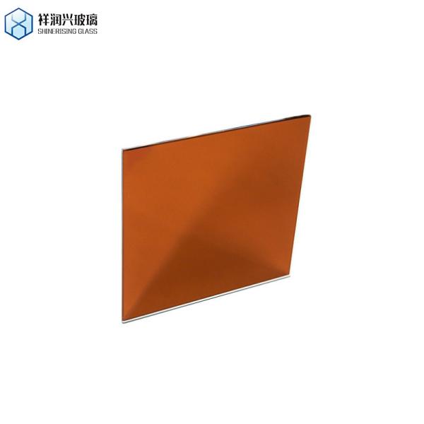 Rectangle Glass Coloreds Mirror Panel with Competitive and Bronze Golden Frame Material