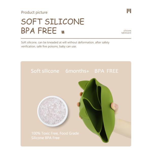 Пищевые силиконы для малышей и кошек с разделенной тарелкой для кормления