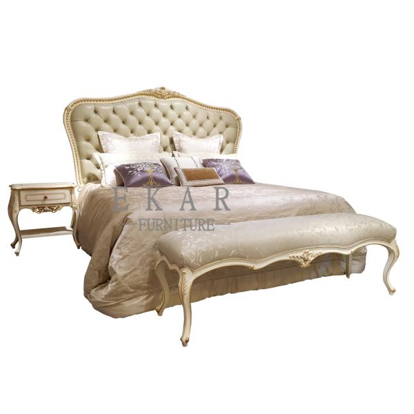 Modern bed Bedroom set Kingbed Solid wood Bed New Classic Style night stand FB-188