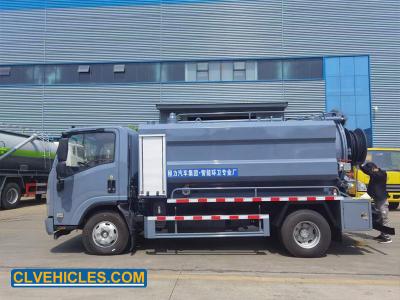 ISUZU 5000L Suction Sewage Truck High Pressure Jetting Clean Truck