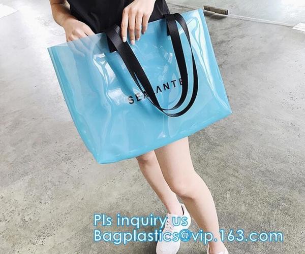 Clear PVC/Vinyl shoulder tote bag, outdoor carry clear pvc shoulder bag, fashion jelly candy bag women pvc clear shoulde