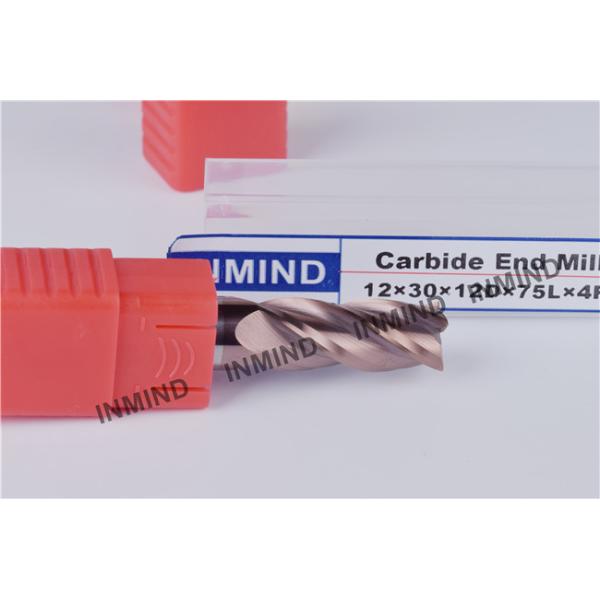 Milling Machine Tools Carbide End Mill Cutter With 0.5 - 0.6 UM Grain Size H6 Tolerance