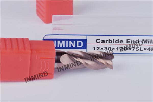 Milling Machine Tools Carbide End Mill Cutter With 0.5 - 0.6 UM Grain Size H6 Tolerance