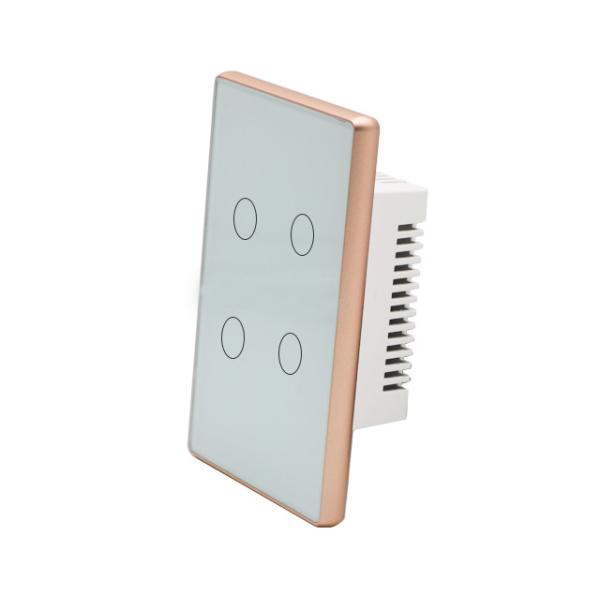 Glomarket 1/2/3/4 Gang Zigbee Us Standard Smart Switch No Neutral Smart Home Device Glass Panel Light Switch