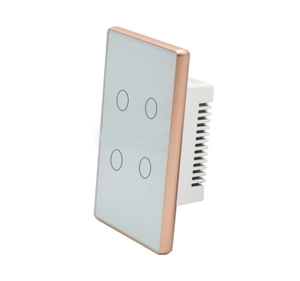 Glomarket 1/2/3/4 Gang Zigbee Us Standard Smart Switch No Neutral Smart Home Device Glass Panel Light Switch