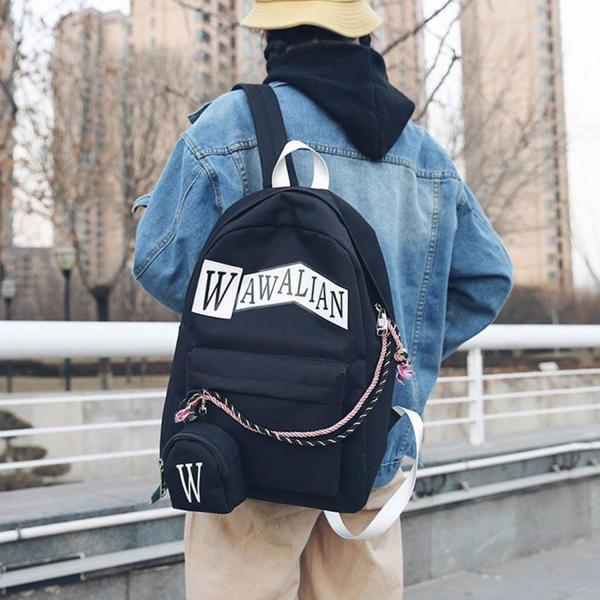 Schoolbag female han edition hits color street backpacks college wind schoolbag canvas backpack leisure computer bag