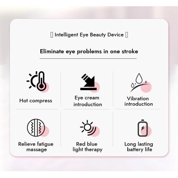 EMS Heating Vibration Facial Beauty Massager Electric Jade Eye Beauty Device 1.8W