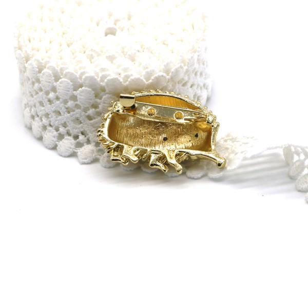 Alloy Material Gold Hedgehog Brooch For Clothing 3.5cm Size