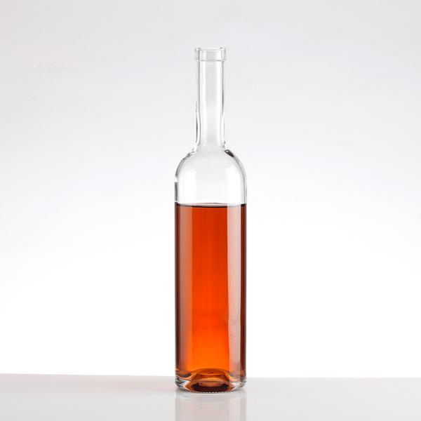 Base Material Super Flint Glass Empty Crystal Vodka Glass Bottle 500 ml 750 ml with Cork