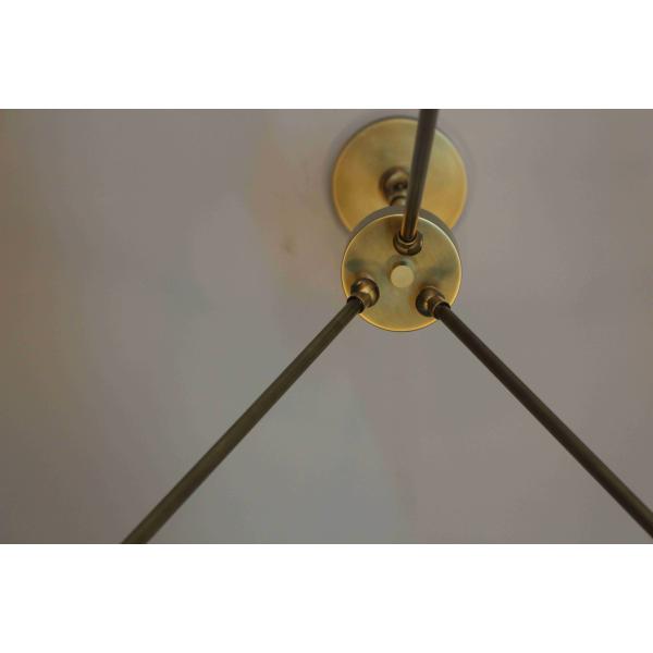 Chandelier à plafond de cristal en chrome poli