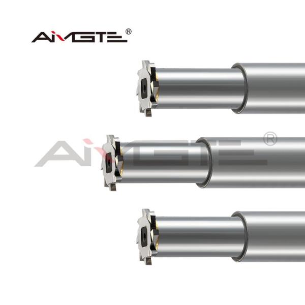 Heavy Duty T Slot Cutter Brazed Carbide Tipped End Mill Customized Extra Long Tool Life