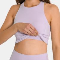Bout droit actif chaud de dessus de réservoir de femmes de soutiens-gorge de Criss Back Padded Strappy Sports de vente