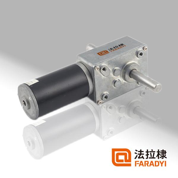 Faradyi Worm Gear Motor 12V 24V Low RPM Customizable Shaft DC Motor With Encoder For Car Application
