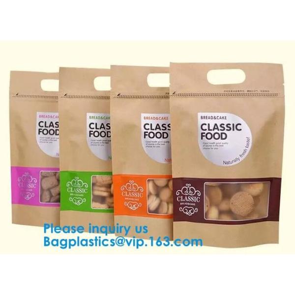 Recycled Eco Friendly Corn Starch k Stand Up Food Packaging 100% Compostable Biodegradable Plastic Pouch Bag