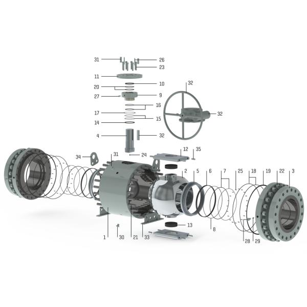 Stainless Steel Trunnion Ball Valve , Full Port Ball Valve Fire Safe Design