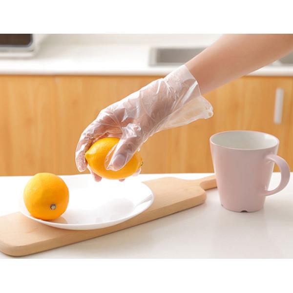 Transparent Disposable Powder Free Gloves , Disposable Plastic Gloves