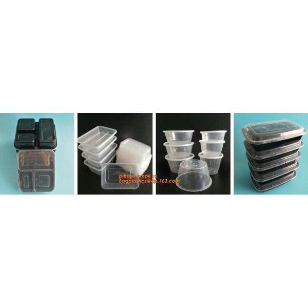 Коробка бенто пластикового устранимого пластикового взятия качества еды отсутствующая с 4 отсек, пищевой контейнер контейнеров пластиковый течебезопасный