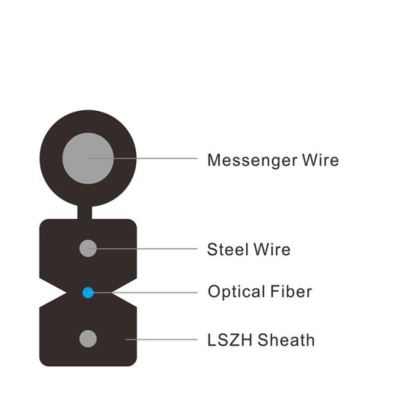 1 Core G657A Steel Wire LSZH Jacket Outdoor Drop Cable