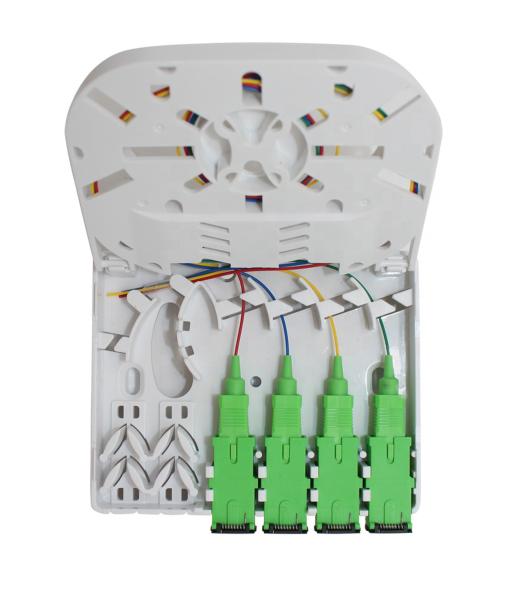 Soquete de parede interno de Mini Optical Faceplate 4C da caixa da terminação da fibra ótica 4Port do ABS