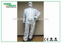 Type 5/6 Vêtements jetables avec capot anti-éclaboussures SMS Vêtements chimiques
