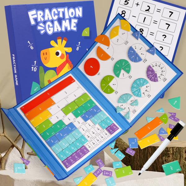 Magnetic Fraction Learning Math Toy for Children Kids Montessori Arithmetic Teaching Aids Educational Toys