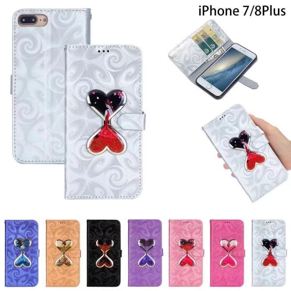 Iphone, Samsung flowing heart wallet leather case, Iphone Xs Max wallet leather case,Samsung wallet leather case