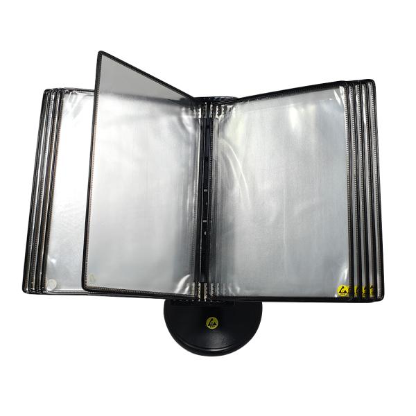 Anti-Static Wall Mounted Rotary Shaft A4 Display Rack