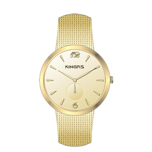 Men Quartz 304 Stainless Steel watches With Gold Mesh Band 22 * 18 mm