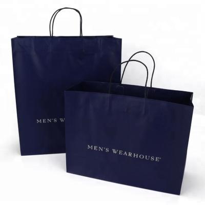 Custom Kraft Recyclable Paper Bag For Clothes Environmentally Friendly with Logo