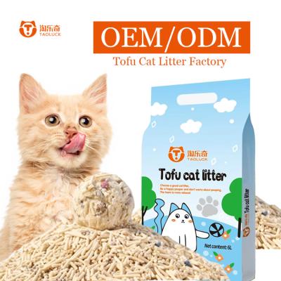 6L Plant Tofu Litter Sand Degradable No Odor Cat Litter Eco Friendly