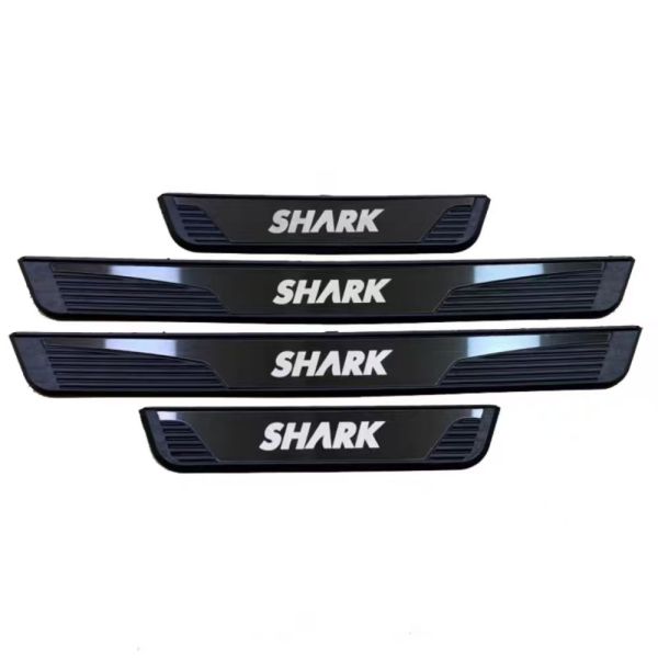 For BYD SHARK 2024 2025 Black ABS Door Sill Protector Scuff Plate Anti-Scratch Welcome Pedal Guard Interior Accessories