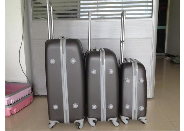 3 Piece Luggage Set 4 Wheels , ABS Waterproof Travel Bag Set With Plastic Handle