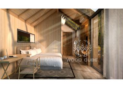 1 tipo do quarto pré-fabricou casas de madeira, casas do log da casa pré-fabricada do projeto moderno