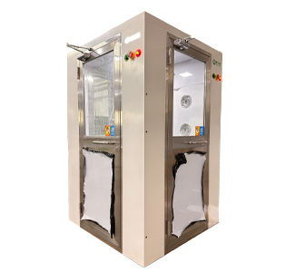 Ливень воздуха чистой комнаты дисплея времени LCD, комната пыли нержавеющей стали свободная от