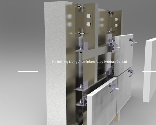 Système de support de façade ventilée GRC polyvalent et personnalisé