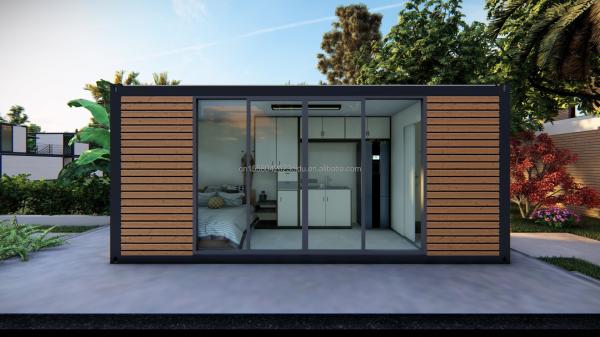 Prefabricated Modular Container Wooden Houses Container Flat Packaging Removable Luxury House 20ft Coffee Shop Modern
