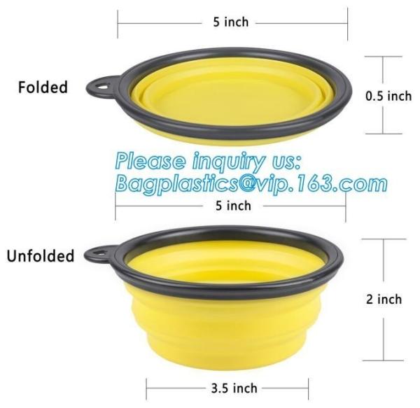 personalized supreme portable sublimation collapsible portable silicone plastic dog bowl,dog food bowl,