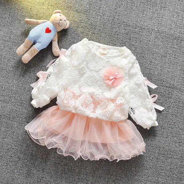 0.8M 10KG Fancy Children'S Outfit Sets Clothes Lace Layered Girl Suit OEM