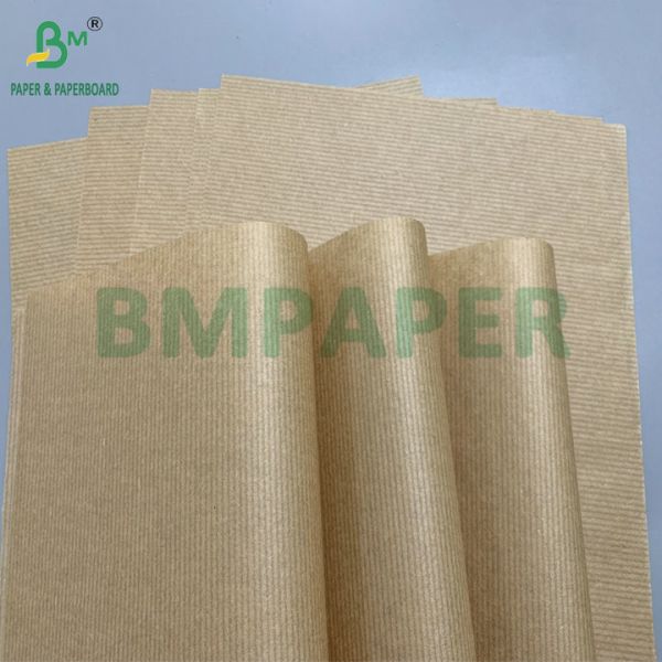 Premium Natural 50gsm 60gsm Ribbed Kraft Paper for Gift Wrapping and Crafts