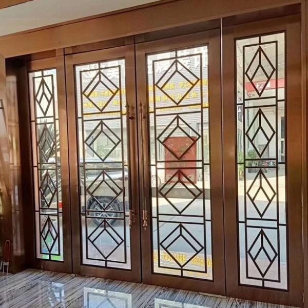 Waterproof Decorative Entry Door Stainless Steel With Hardware And Handle