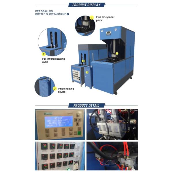 18.9L Manual Bottle Blowing Equipment Machine For 5 Gallon PET Bottle